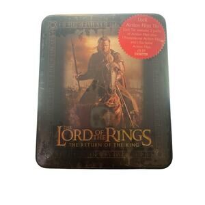 LORD RINGS RETURN OF THE KING 2003 COLLECTIBLE ACTION FLIPZ TIN UK ARAGORN HORSE